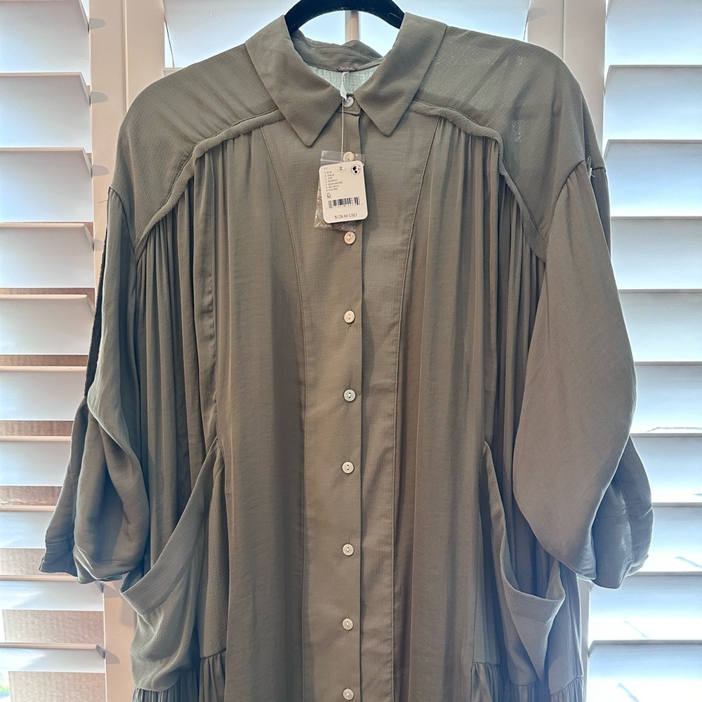 NWT Free People Green Serpent Dress